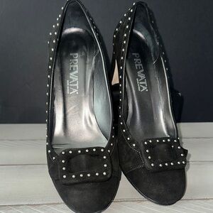 PreVata Black Studded Women's Shoes